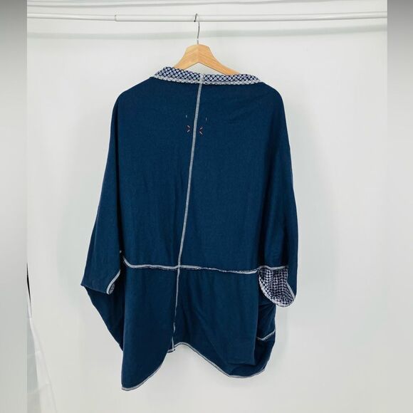 Lucky brand | navy blue oversizeded kimono / cardigan wrap | large / XL - Picture 6 of 6